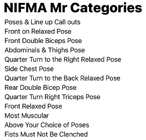 NIFMA Mr Cateogories